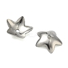 Tarnish Resistant 5-Petal Flower Smooth Surface 304 Stainless Steel Bead Caps STAS-R065-56-3