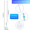 3Pcs 3 Colors Glass Teardrop Pendant Decorations FIND-SP0002-52-2