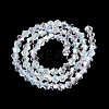 AB Color Plated Transparent Glass Beads Strands GLAA-G127-01-02J-3