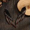 Handmade Bohemian Glass Seed Bead Beaded Chandelier Earrings UU5270-3