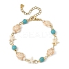 Starfish & Turtle Synthetic Turquoise Beaded Necklace & Bracelet Sets SJEW-JS01385-01-3