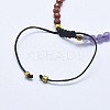 Mixed Stone Braided Bead Bracelets BJEW-I258-N-3
