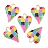 5Pcs Rack Plating Alloy Enamel Pendants ENAM-YW0006-59C-1
