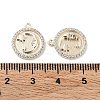Brass Micro Pave Clear Cubic Zirconia Pendants KK-F871-30G-3