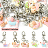 10Pcs Dog Resin Pendant Decorations HJEW-YW00306-1