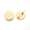 PVD Vacuum Plating 304 Stainless Steel Brooch Cabochon Settings STAS-E547-08K-G-1