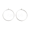Brass Hoop Earring Findings X-KK-R112-038D-1