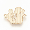 Alloy Rhinestone Links connectors ALRI-Q235-008G-01-3