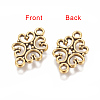 Tibetan Style Alloy Flower Links connectors TIBE-990-AG-RS-2