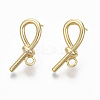 Brass Stud Earring Findings X-KK-R132-060-NF-1