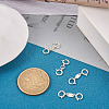 Anti-Tarnish 4Pcs 2 Style 925 Sterling Silver Spring Ring Clasps Sets STER-TA0001-05-6