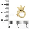 Brass Micro Pave Clear Cubic Zirconia Twister Clasps KK-P293-02A-G-3