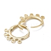 Brass Huggie Hoop Earrings for Women EJEW-M205-01G-2