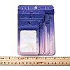 60Pcs 6 Styles Rectangle Glitter Holographic PVC Resealable Packaging Bags ABAG-FP0001-06B-1