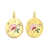 Rack Plating Brass Micro Pave Clear Cubic Zirconia Pendants X-KK-M293-30G-1