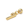 925 Sterling Silver Micro Pave Clear Cubic Zirconia European Dangle Charms STER-A045-01G-7-2