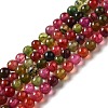 Dyed Natural Agate Beads Strands G-R262-4mm-1-2
