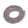 Electroplate Opaque Solid Color Glass Beads Strands EGLA-A044-P1mm-L10-3
