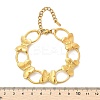 304 Stainless Steel Butterfly & Oval Link Bracelets for Women  BJEW-U023-03G-5