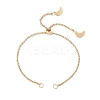 3Pcs 3 Styles 2.5MM Brass Cable Chain Slider Bracelet Makings AJEW-JB01520-2