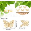 60Pcs Rack Plating 201 Stainless Steel Filigree Connerctor Charms STAS-HY0001-07-2