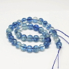 Dyed Round Natural Crackle Quartz Beads Strands G-K084-8mm-03A-4