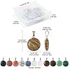 12Pcs 12 Styles Natural & Synthetic Mixed Gemstone Pendants G-FS0005-91-4