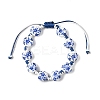 Handmade Printed Porcelain Braided Beaded Bracelets for Women BJEW-JB14196-3