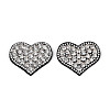 Heart Hotfix Glass Rhinestone with Cloth Patches PATC-T002-02A-1