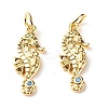 Brass Micro Pave Light Blue Cubic Zirconia Pendants X-ZIRC-P094-16G-RS-2