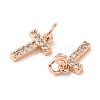 Brass Micro Pave Grade AAA Cubic Zirconia Charms LS-ZIRC-P067-11RG-T-NR-3