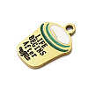 304 Stainless Steel Enamel Pendants STAS-I336-01G-03-2