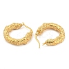 Iron Plating(IP) 304 Stainless Steel Hoop Earrings EJEW-K259-06G-2