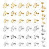 36Pcs 6 Styles 201 Stainless Steel Stud Earring Findings with Hole EJEW-UN0002-41-1