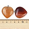 Natural Red Agate Pendants G-S364-006G-3
