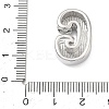 Brass Initial Beads KK-B167-27P-01G-3