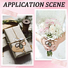 2 Sets Wedding Bouquet Alloy & Glass Photo Charms DIY-SC0025-64-5