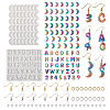 2Pcs DIY Moon & Letter A~Z & Nunber 0~9 Connector Charms Pendant Silicone Molds DIY-TA0004-18-2