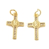 Brass Micro Pave Cubic Zirconia Pendants X1-KK-C092-21F-G-1
