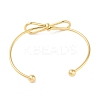 Bowknot 304 Stainless Steel Open Cuff Bangles for Women BJEW-Z064-04G-3