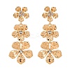 Flower Zinc Alloy Dangle Stud Earrings EJEW-Z107-02G-4