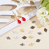 120Pcs 4 Colors Tibetan Style Alloy Links Connectors PALLOY-CA0001-97-RS-4