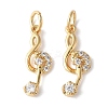 Brass Micro Pave Clear Cubic Zirconia Pendants KK-H449-85D-G-RS-1