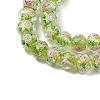 Handmade Foil Lampwork Beads Strands FOIL-S136-001H-3