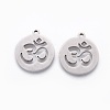 Non-Tarnish 201 Stainless Steel Pendants STAS-F231-055P-1