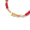 Natural Red Agate Bead Beads Bracelets for Women BJEW-JB11572-4
