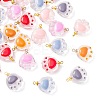 30Pcs 6 Colors Transparent Glass Pendants GLAA-CJ0002-17-3