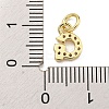 Initial Letter Brass with Cubic Zirconia Charms KK-Q814-26G-G-3