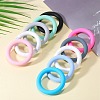 9Pcs Ring Food Grade Eco-Friendly Silicone Focal Beads JX895G-5