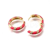 Brass Micro Pave Clear Cubic Zirconia Huggie Hoop Earrings EJEW-H121-22G-03-2